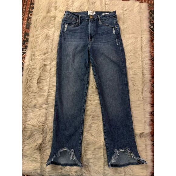 Frame Le High Straight Leg Distressed Jeans 30 - Picture 5 of 9